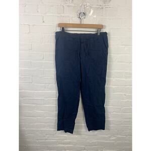 Talbots Women's Drawstring Pull-On Pants Elastic Waist Black Size 10